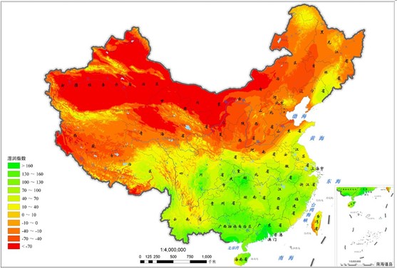 全国湿润度指数数据服务